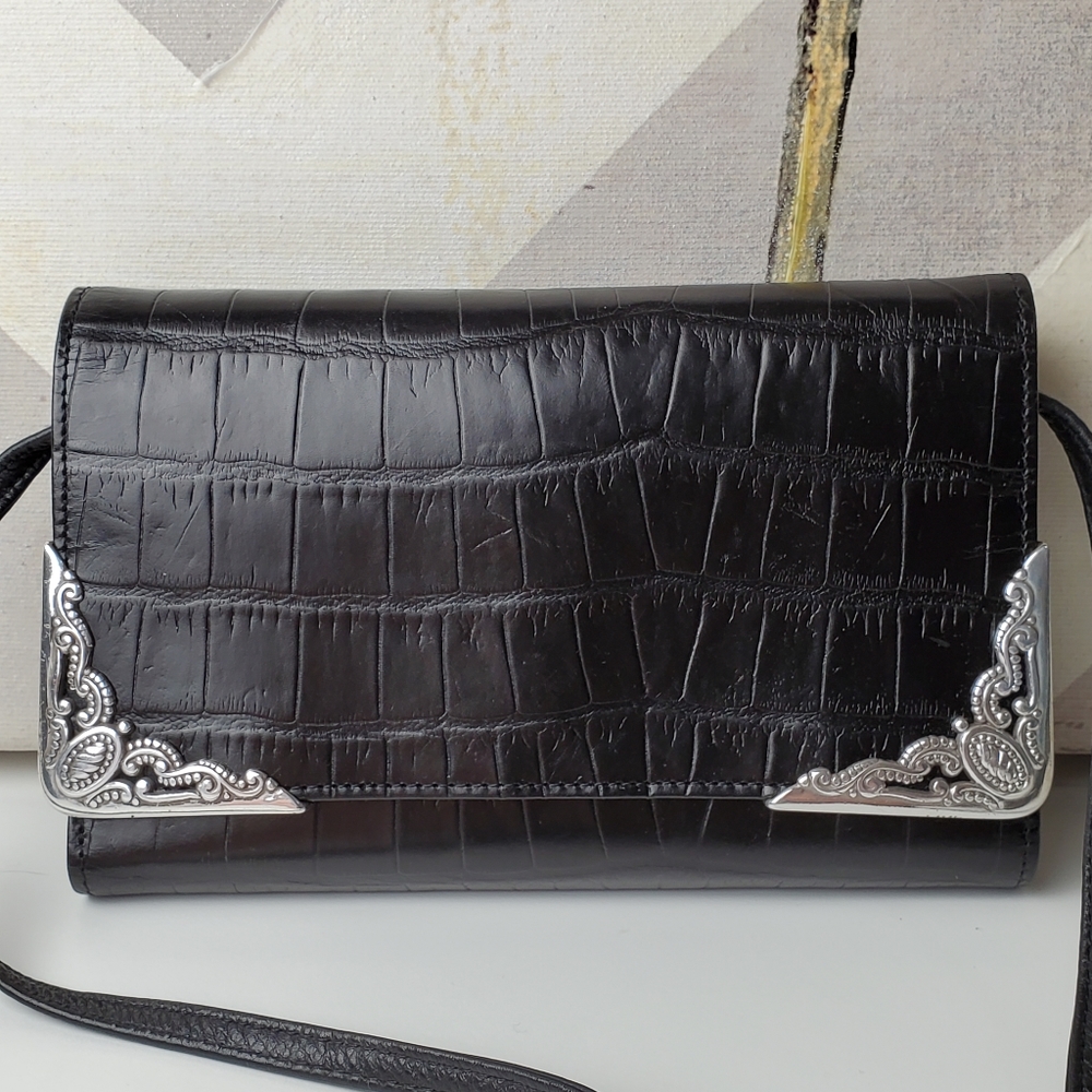 Vintage Brighton Croc Western Tri-Fold bag